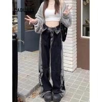 ราคา DaDuHey Straight Jeans Women s American Style Retro Street Lapel Gradient Design Hot Girl 1717 (42670677230)