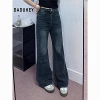 ราคา DaDuHey Bootcut jeans women s Korean retro high waisted slimming versatile classic small gril (41667083924)