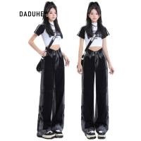 ราคา DaDuHey Straight Jeans Women s American Style Retro Street Lapel Gradient Design Hot Girl 1717 (25047117967)