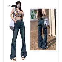 ราคา DaDuHey Bootcut jeans women s Korean retro high waisted slimming versatile classic small gril (41867084109)
