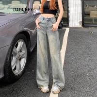 ราคา DaDuHey Straight Jeans Women s American Retro Distressed High Waist Loose with Frayed Edges 188 (27991711343)