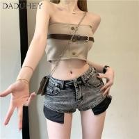 ราคา DaDuHey2026 Women s 2026 Summer New Design Sense Low Waist Slimming A line Hot Pants American Hot Girl Denim Super Short Shorts (42600747880)