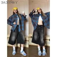 ราคา DaDuHey2026 Women s American Style Retro Black Loose Straight Jeans 2026 New High Waist Slimming Casual Cropped Pants (26008171477)