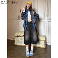 ราคา DaDuHey American High Street Retro Black Loose Straight Jeans Women s 2026 New High Waist Slimming Casual Cropped Pants (29007987315)
