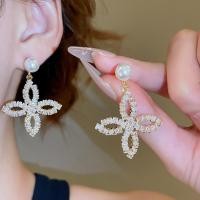 ราคา จี้ต่างหูจากเงินเพทaydınากลีบมุก 18K ทองแท้ชุบทอง พลังงานไฟฟ้า ประกายหรู สำหรับผู้หญิง (43022997213)