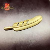 ราคา ทองเหลือง Feather Figurine เครื่องประดับสำนักงานและของขวัญ DIY สร้อยคอกล้อมกุญแจ (54258080345)