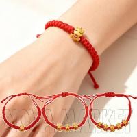 ราคา สร้อยข้อมือตรุษจีน 2026 ม้าทองคำ สีแดงปรับขนาดได้ มงคลและโชคดี เพื่อนักษัตร (50404366837)