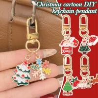 ราคา คลาสสิกสีแดงสีเขียวทอง Xmas Festive Color Tone พวงกุญแจ น่ารักคริสต์มาส Themed เคลือบหยดน้ํามันพวงกุญแจ กระเป๋าเป้สะพายหลังกุญแจรถ DIY Decor (45601409004)