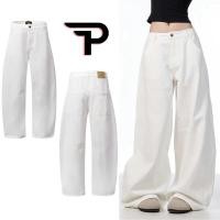 ราคา PannoFluxus กางเกงยีนส์ผู้ชายญี่ปุ่นเรียบง่ายหลวมสบายๆเอวสูงผ้าม่านคุณภาพสูงสไตล์เป็นกลางกางเกงยีนส์ (27929434393)