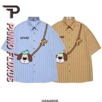 ราคา เสื้อเชิ้ตแขนสั้นผู้ชาย สไตล์ญี่ปุ่นทันสมัย ออกแบบลายทางคุณภาพสูง (56553769977)