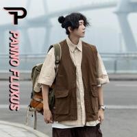ราคา เสื้อกั๊กคาร์โก้ผู้ชาย สไตล์ผ่อนคลายญี่ปุ่น สำหรับทุกเพศ (54153114047)