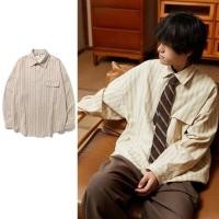 ราคา เสื้อเชิ้ตแขนยาว PannoFluxus ดีไซน์ผ้าลูกฟูก สไตล์วิทยาลัยย้อนยุคAmericana Unisex (42126098686)