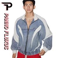 ราคา Pannofluxus แจ็คเก็ตยีนส์ผู้ชายสไตล์อเมริกันสตรีทหลวมและลําลองดีไซน์เย็บแจ็คเก็ตยีนส์ (27911274735)