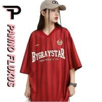 ราคา Pannofluxus เสื้อยืดแขนสั้นลายคอวีสไตล์อเมริกันฤดูร้อนฟุตบอลโลกเกมเสื้อกีฬา (27303171750)