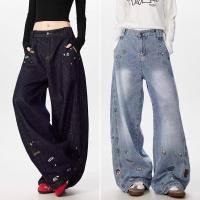 ราคา กางเกงยีนส์ผู้ชาย PannoFluxus ออกแบบปักลายย้อนยุคอเมริกัน สวมใส่ได้ทุกคน คุณภาพสูง (26891313613)