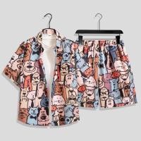 ราคา ปันโนฟลุกซ์ ชุดไปทะเลผู้ชาย สไตล์ฮาวายแฟชั่น เสื้อแขนสั้น กางเกงขาสั้น (29583075353)