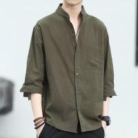 ราคา เสื้อเชิ้ตผู้ชายแขนสามส่วน สไตล์เกาหลี สวมใส่สบาย (42775831556)