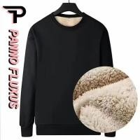 ราคา Pannofluxus เสื้อกันหนาวผู้ชายหนาแฟชั่นสไตล์เกาหลีหลวมสบายๆขนแกะแกะรอบคอเสื้อกันหนาว (28772473193)
