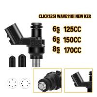 ราคา หัวฉีดเเต่ง 6รูG หัวฉีดแต่ง หัวฉีด 125CC ตอเล็ก เวฟ110i 2014 2023 ดรีมซุปเปอร์คัพ เวฟ125ปลาวาฬ สำหรับน้ำมันE85 91 (29737513892)