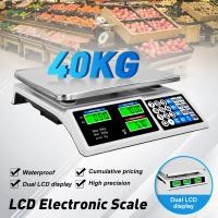 ราคา เครื่องชั่งดิจิตอล LED scale ตาชั่ง เครื่องชั่งอิเล็กทรอนิกส์ เครื่องชั่งผลไม้ เครื่องชั่งคำนวนราคา ชั่งได้สูงสุด 40kg (29682245896)