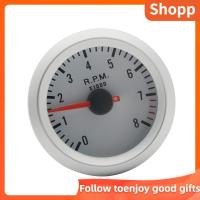 ราคา Shopp Shopp เครื่องวัดความเร็วรอบ Tach Gauge พร้อมที่วางถ้วยสำหรับรถยนต์ 2 52 มม 0 8000RPM ไฟ LED สีฟ้า (46307935562)