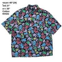 ราคา มือ2 KHGG เอช เอ็ม x Keith Haring เสื้อฮาวาย Size 48 ผลงานศิลปะ ลายสีสด พื้นสีดำ (50606932948)