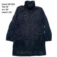 ราคา มือ2 SALE เทรนช์โค้ทตัวยาว ลายพรางทหาร สีดำ Size 46 (29052772285)