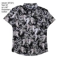ราคา มือ2 เสื้อฮาวาย ลายใบไม้ พื้นสีดำ (23279924110)