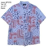 ราคา มือ2 เสื้อฮาวาย Size 46 ลายลูกน้ำผ้าเช็ดหน้า พื้นขาว (25543305104)