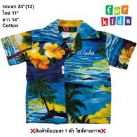 ราคา มือ2 เสื้อฮาวายสำหรับเด็ก Size1 2 24 ลายวิวทะเล โทนสีน้ำเงิน (26539442458)