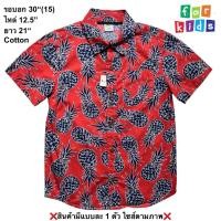 ราคา มือ2 เสื้อฮาวายสำหรับเด็ก Size S 5 6 ลายสับปะรด พื้นสีแดง (42561313361)