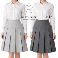 ราคา กระโปรงทรงเอ5ทวิสยาวขอบผ้าสโนว์ 21 นิ้ว S XL (28535057640)