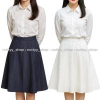 ราคา กระโปรง8ชิ้นลายริ้วโรเชฟมีขอบยาว23 ซิปหลังจร้า (24778403072)