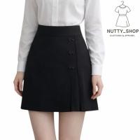 ราคา กระโปรงทรงเอทวิสจีบเเต่งโบว์ผ้า19นิ้วซิปข้างS 36 (13218214254)