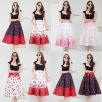 ราคา กระโปรงผ้าโฟมลายกลีบกุหลาบ ทรงเจ็ดชิ้น คลุมเข่า (7259272258)