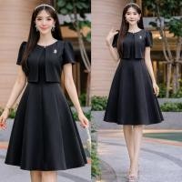 ราคา ชุดเดรสกั๊กกระโปรงทรง8ชิ้นซิปหลังผ้าไมโคร (42451035101)