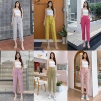 ราคา กางเกงเอวสูงทรงบอยหูขา8 ส่วน ยาว 38 นิ้ว S XL (6563162170)