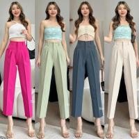 ราคา กางเกงเอวสูงทรงบอย8ส่วนผ้าเปเป้37 S XL (17800155519)