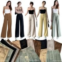 ราคา กางเกงเอวสูงขาบานหูจีบหน้าผ้าป๊อปสตาร์40 S XL (20271538251)