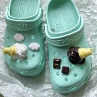 ราคา พร้อมส่ง DIY ของตกแต่งประณีต สำหรับรองเท้า แบบ 3D ลายดอกไม้และไอศกรีมโคน (52752735347)