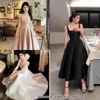 ราคา เดรสเรียบหรูใส่ออกงาน มี3สี ดำ ขาว ชมพู (50753698993)