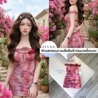ราคา มินิเดรสสุดน่ารักแต่งปาดไหล่ (54103509571)