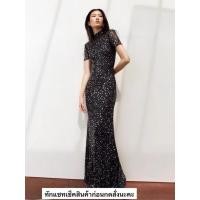 ราคา เดรสสีดำติดเพชรทั้งตัว ชุดไปงานออกงานสีดำสุดหรู (44053529153)
