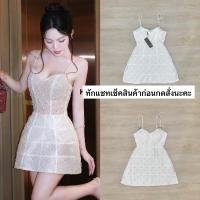 ราคา เดรสสายเดี่ยวปักกริตเตอร์สวยหรู ชุดสายเดี่ยวสั้นสายปาร์ตี้ (29419298299)