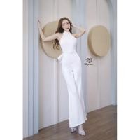 ราคา จั้มสูทสีขาวขายาวทรงสวยหรู จั้มสูทสวยฟินนาเล่ (14097998353)