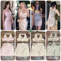 ราคา เดรสสั้นคล้องคอเว้าเอว สวยแซ่บ เดรสสายปาร์ตี้ (19147690500)