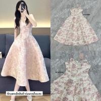 ราคา เดรสสายเดี่ยวตัวยาวกระโปรงบานสวย (22483616073)