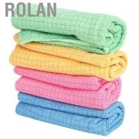 ราคา Rolan 4pcs Microfiber Cleaning Cloth Absorbable Dish Towel Kitchen Clean AOS (29550888033)