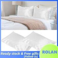 ราคา Rolan ปลอกหมอนซาติน 2 ชิ้นหมอนหรูหราและเนียนผ้าไหมป้องกันปกอ่อนพร้อมซองจดหมายปิดผนึกเครื่องนอนสำหรับผู้หญิงผู้ชาย 75x150D สีชมพูอ่อน (57453265216)