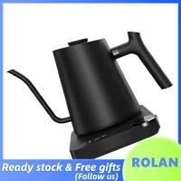 ราคา Rolan Rolan Gooseneckกาต้มน้ำไฟฟ้า 0 9Lควบคุมอุณหภูมิสแตนเลสภายในความร้อนอย่างรวดเร็ว 1200Wกาต้มน้ำสำหรับเทกาแฟชงชาต้มน้ำร้อนป้องกันแห้ง US (48957919330)